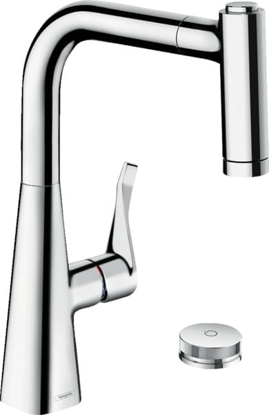 Hansgrohe Metris Select M71 Einhebel-Küchenarmatur 220 mit Ausziehbrause und sBox