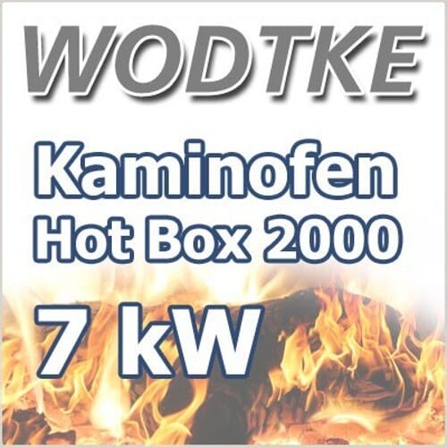 Wodtke Hot Box 2000 nouga Kaminofen mit Bodenadapter 7 kW Raumluftunabhängig 098219