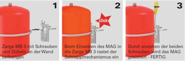 Buderus / Flamco MB3 Aufhängezarge für Ausdehnungsgefäße 8 bis 25 Liter