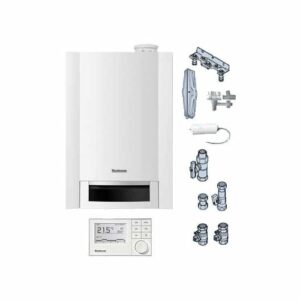 Buderus Gastherme Brennwert Gas Heizung GB 172 24 kW T50 48L Warmwasserspeicher