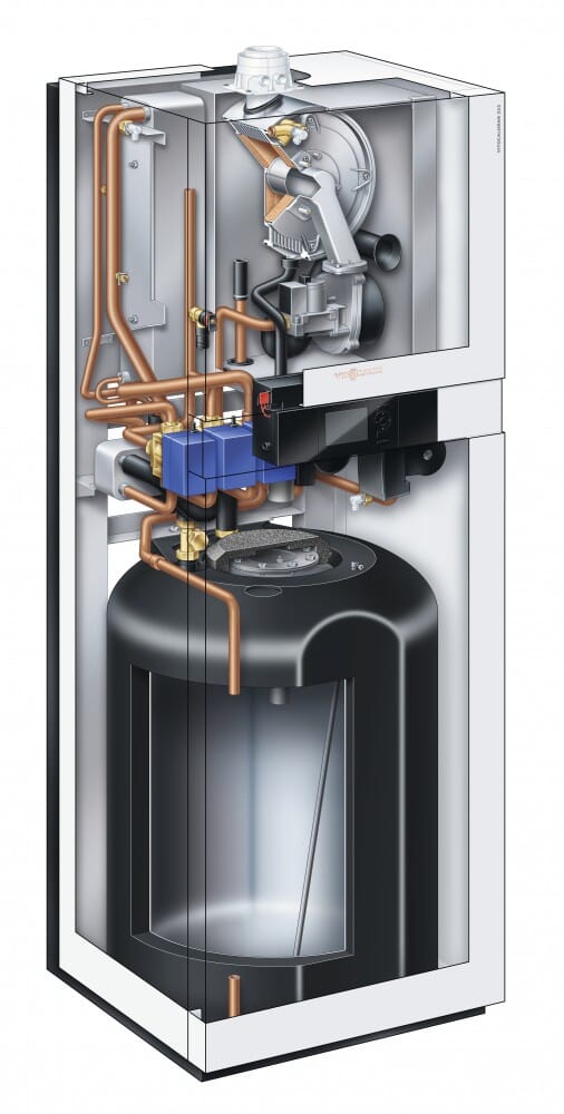 Viessmann Gasbrennwert-Heizung Vitocaldens 222-F Hybrid-Wärmepumpen-Kompaktgerät