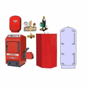 Atmos Pellet Paket PB1 mit 19,5 kW Pellet-Heizkessel P21 mit PAP Pufferspeicher 800 L