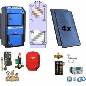 Atmos Paket P 39 Holzvergaser-Kessel DC 18 GSE 19 kW Pufferspeicher Solaranlage