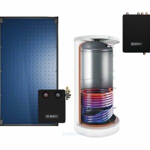 Bosch Solar-Systempaket JUPA SO789 FT226-2V AGS B-sol100-2 FKA5-2