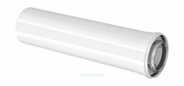 Buderus Luft-/Abgas-Rohr konzentrisch – Ø 80/125 mm – Länge 1000 mm – Farbe weiß
