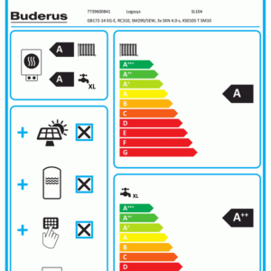 Buderus GB-172 14 kW Therme Gasbrennwert E SMS290 3x SKN 4.0 Solaranage Heizung