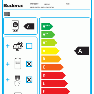 Buderus GB-172 20 kW Gastherme + 290L Solarspeicher