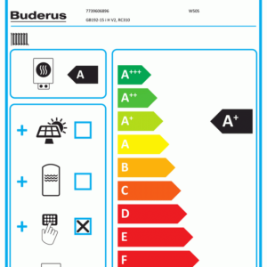 Buderus Logaplus-Paket W50S Solar GB192-15 i weiß G20 RC310 1 HK