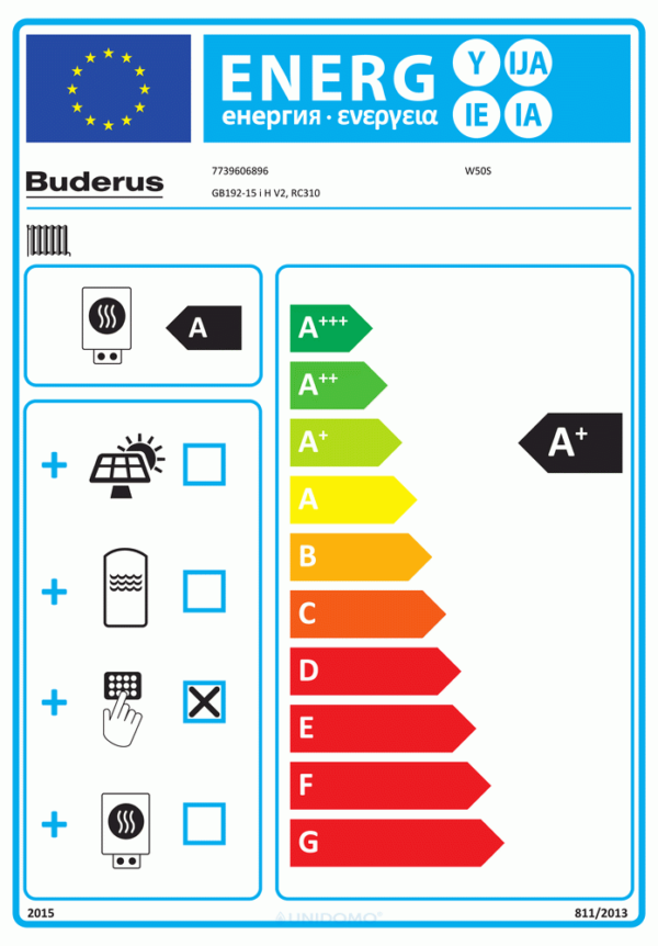 Buderus Logaplus-Paket W50S Solar GB192-15 i weiß G20 RC310 1 HK