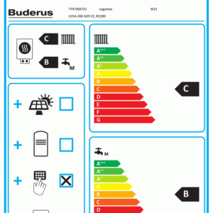 Buderus Logaplus-Paket W21 – Heizwert-Kombitherme U154-20K / 24K