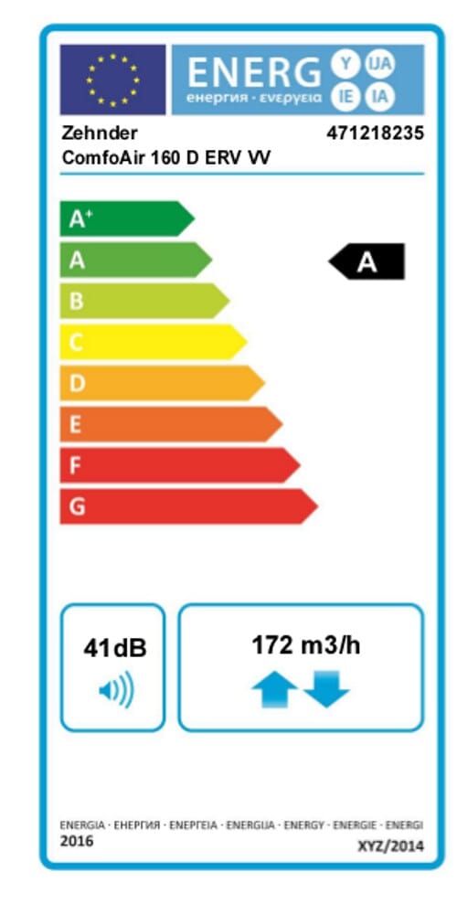 Zehnder zentrales Lüftungsgerät ComfoAir 160V Enthalpie ohne Bedieneinheit