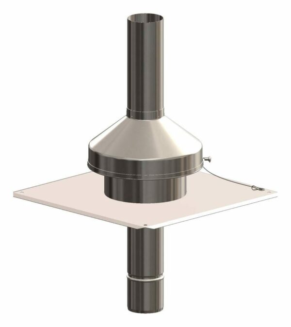 ATEC Abgas Mündungsset Edelstahl mit Endrohr 450 mm DN 60