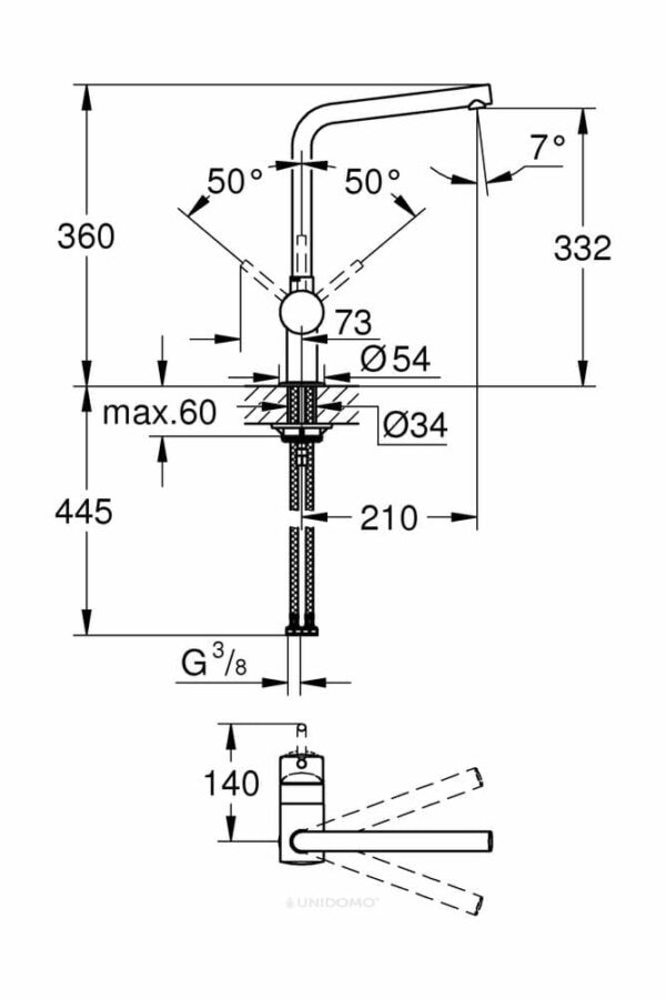 Grohe Einhebel-Spültischbatterie Minta L-Auslauf