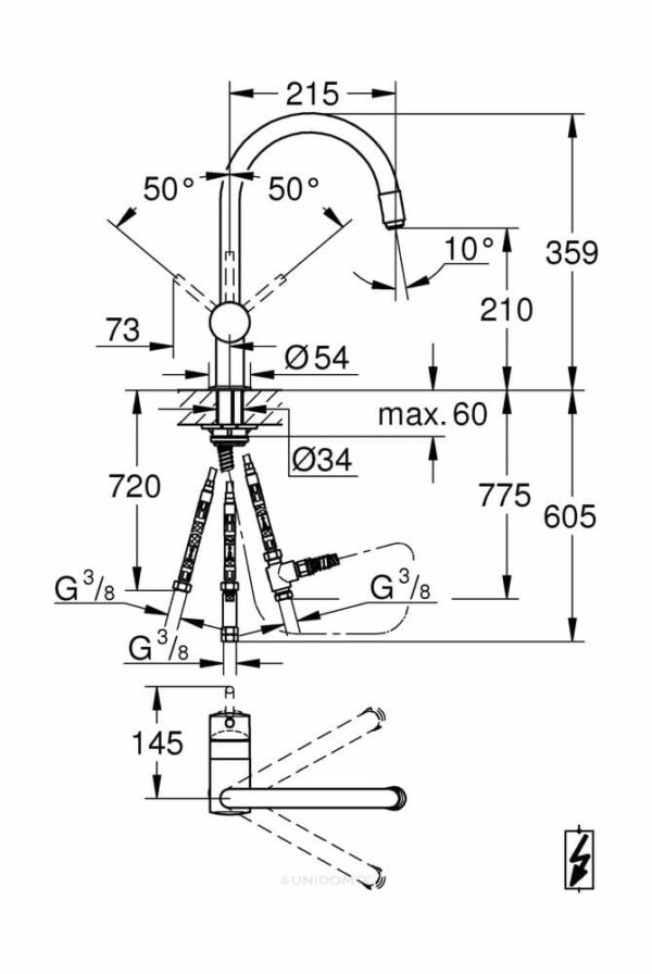 Grohe Küchenarmatur Minta Niederdruck