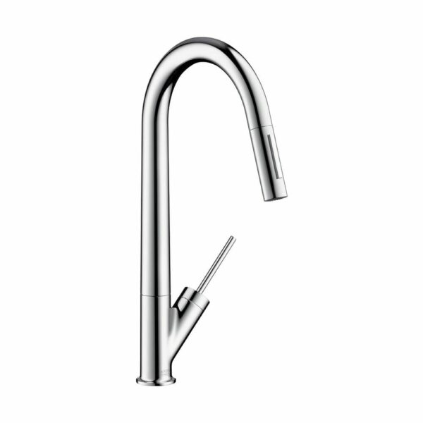 Hansgrohe Küchenarmatur Axor Starck edelstahl-optik mit Ausziehbrause