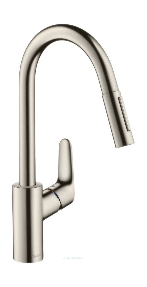 Hansgrohe Küchenarmatur 240 mit sBox Ausziehbrause M4116-H240ST edelstahl-optik