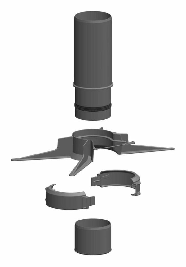 ATEC Abgas Montageset für Rohr flexibel DN 80 Abgasrohr