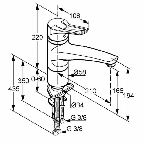 Kludi MX Einhebel Küchenarmatur DN 10 Niederdruck chrom