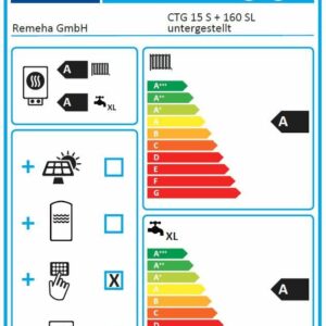 Remeha Paket Gas-Brennwert-Heizung Calora Tower 15 S und Schichtladespeicher