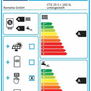 Remeha Paket Gas-Brennwert-Heizung Calora Tower 25 S und Schichtladespeicher