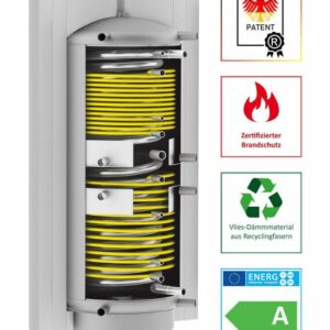 Solarbayer Hygiene-Schichtladespeicher HSK-SLS-500-Plus Edelstahlwellrohr