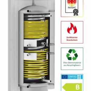 Solarbayer Hygiene-Schichtladespeicher HSK-SLS-1250-Plus Edelstahlwellrohr