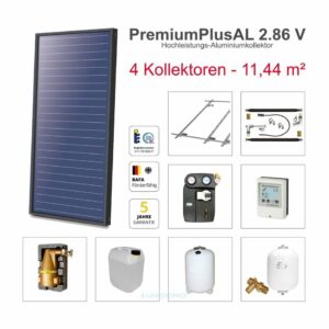 Solarbayer 11,44 m² Solaranlage Plus Kollektorpaket Nr. 4 Ziegel