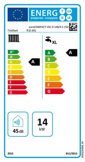 Vaillant Gas-Kompaktgerät auroCOMPACT VSC D 146/4-5 150 E Brennwerttechnik