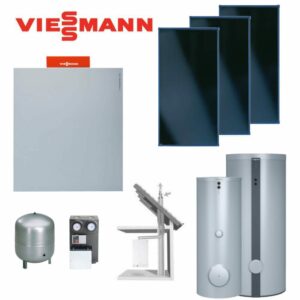 Viessmann Paket Öl-Brennwertkessel Vitoladens 300-C mit Solarkollektoren