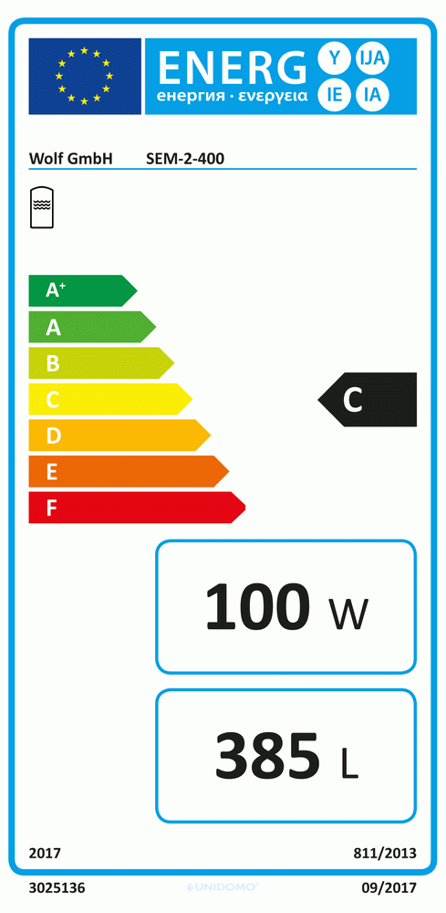 Wolf Warmwasser-Solarspeicher SEM-2-400 mit 2 Glattrohr-Wärmetauschern