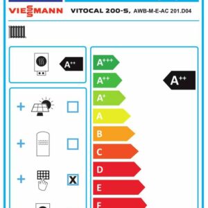 Viessmann Vitocal 200-S Luft/Wasser-Wärmepumpe Split-Bauweise 230 V